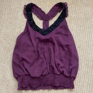 Cute Cropped Purple Tank